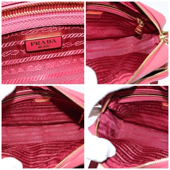 PRADA Shoulder Bag Safiano leather Pink Gold BT1010 Auth 137816 - Picture 15 of 16